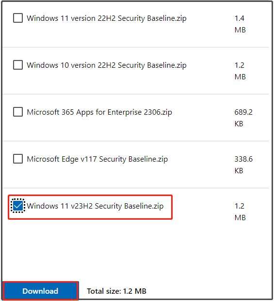 download Windows 11 23h2 Security Baseline