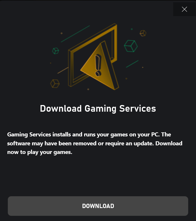 Xbox Gaming Services not installing