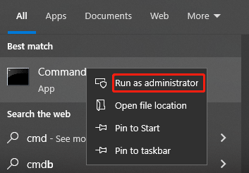 run Command Prompt as administrator