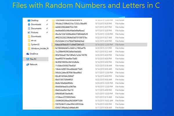Random Numbered and Lettered Files in C Drive Removal Guide