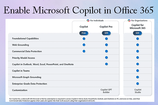 enable microsoft copilot for business