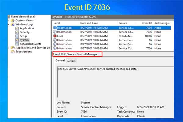 How to Get Rid of Windows Event ID 7036? Here are 4 Fixes