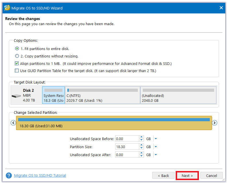 Cloning hard drive to smaller ssd store