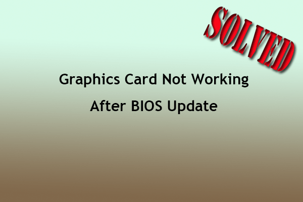 display not working after bios update