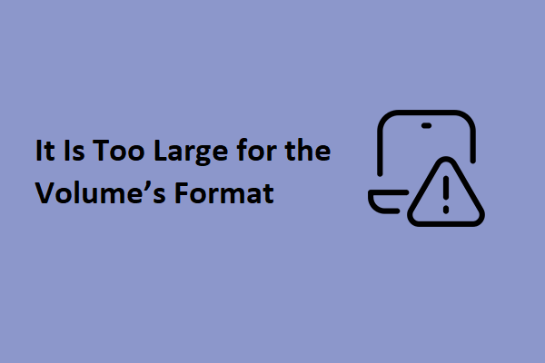 Fixing “It Is Too Large for the Volume’s Format” Error