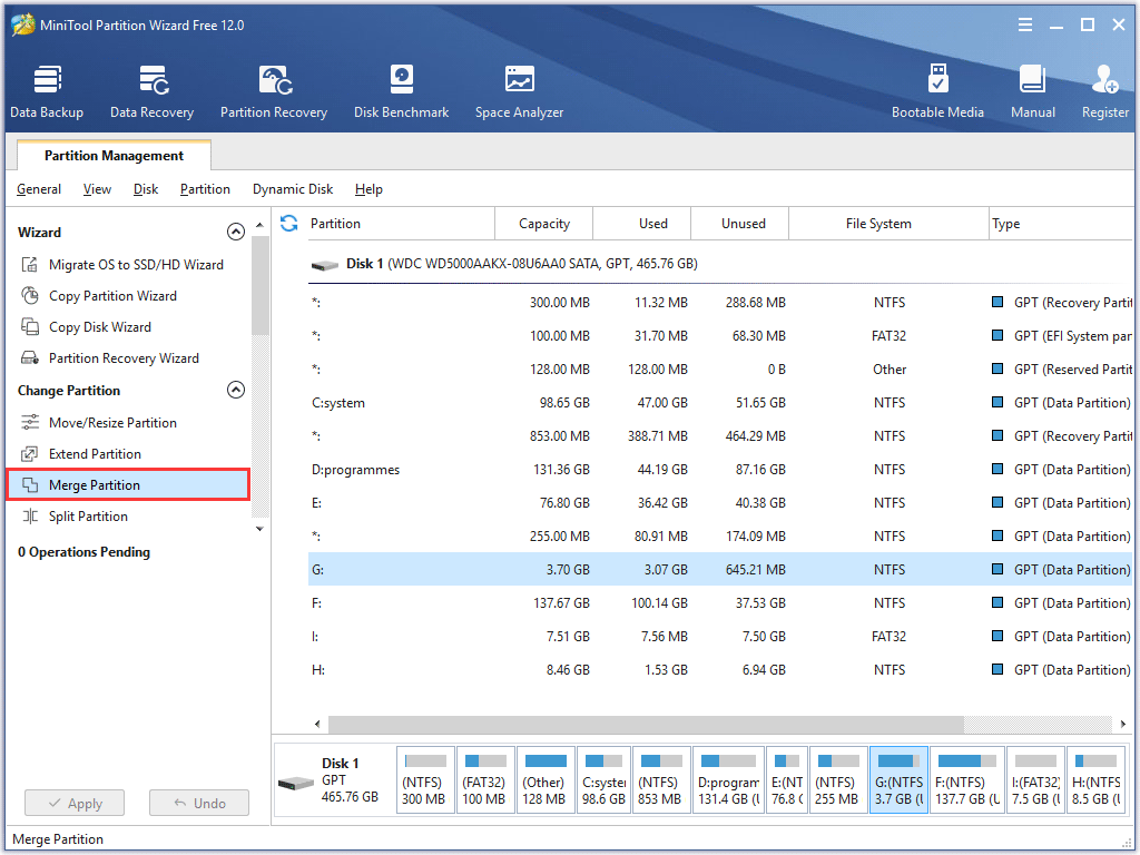 move/resize partition