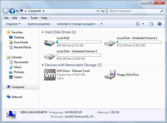 drive letter missing from windows explorer 