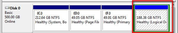 drive letter missing from disk management