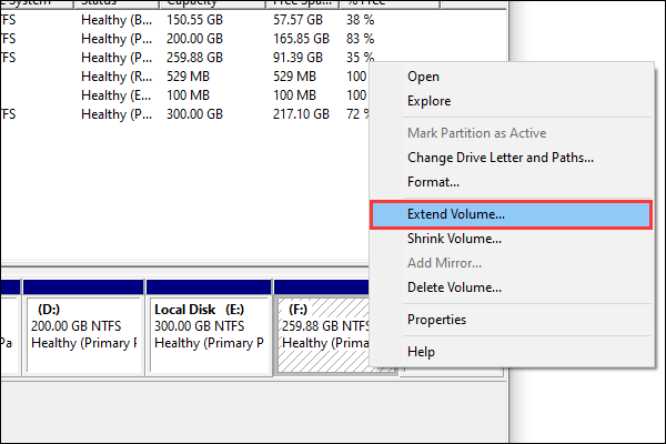 extend partition Windows 8
