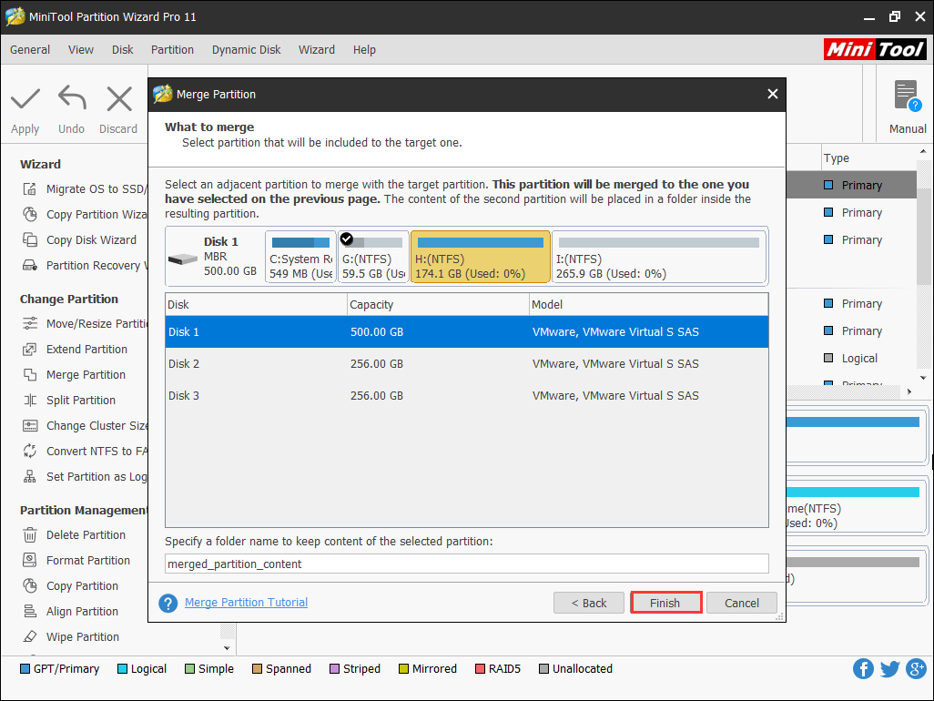 choose the partition to be merged into the system partition