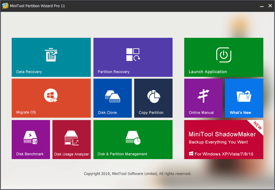 Partition Wizard features