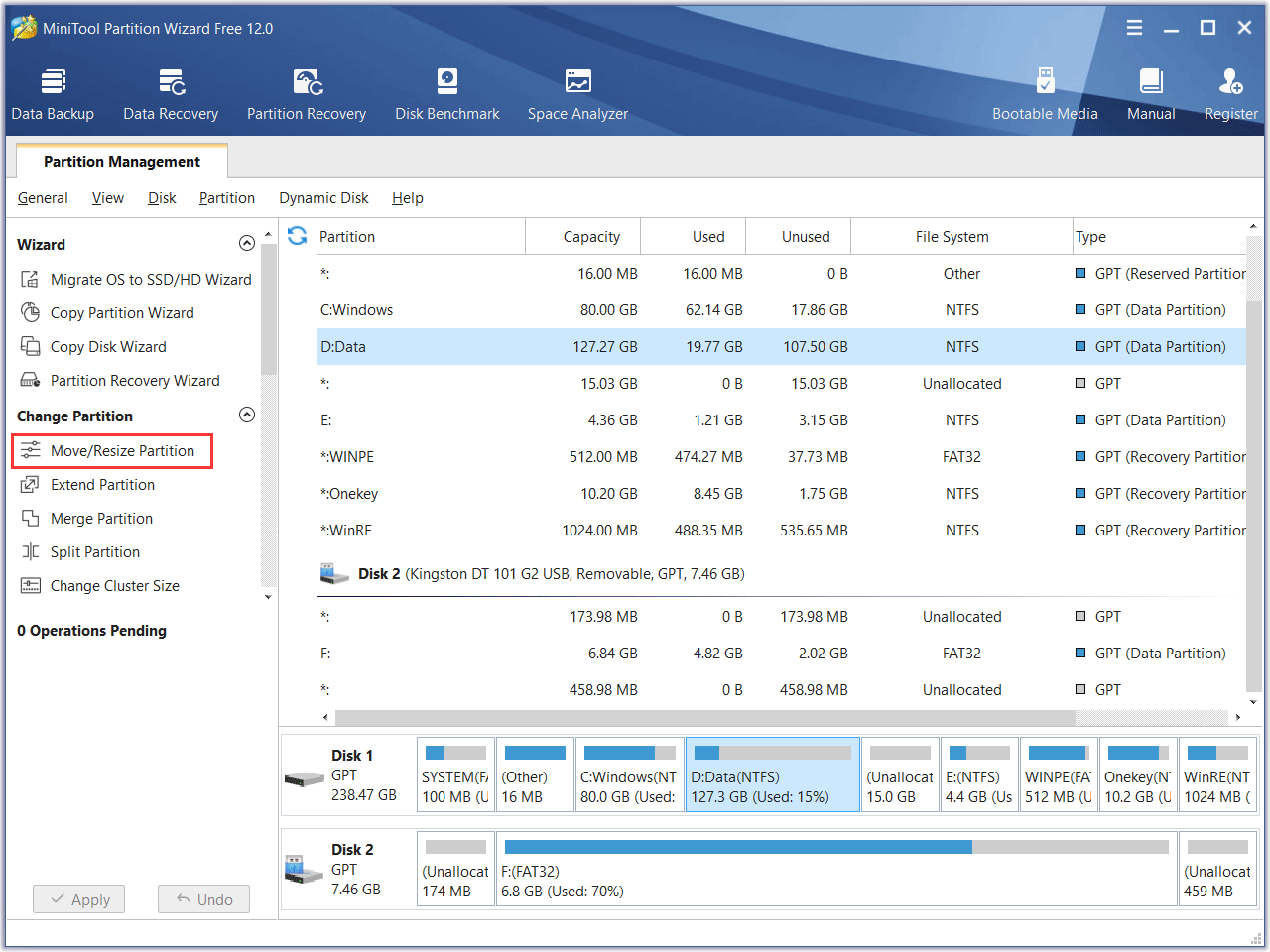resize partition
