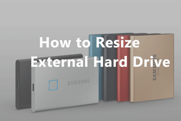 resize external hard drive