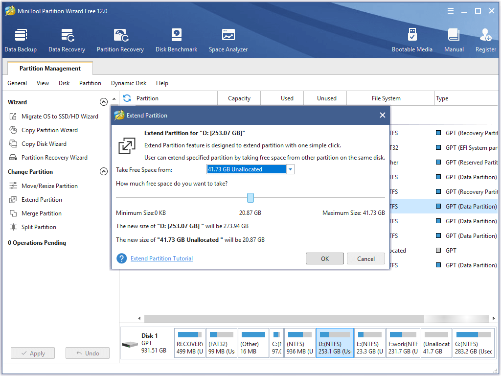 extend the partition size of the bootcamp partition