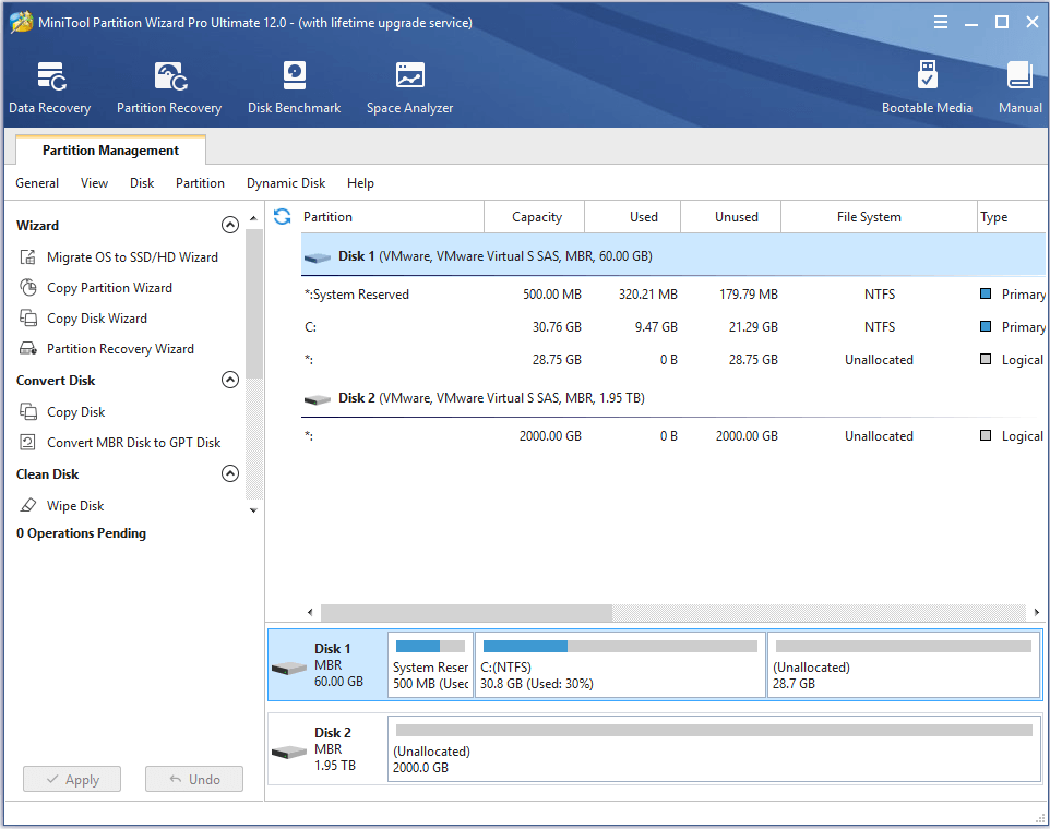 click Migrate OS to SSD/HD Wizard from the left panel
