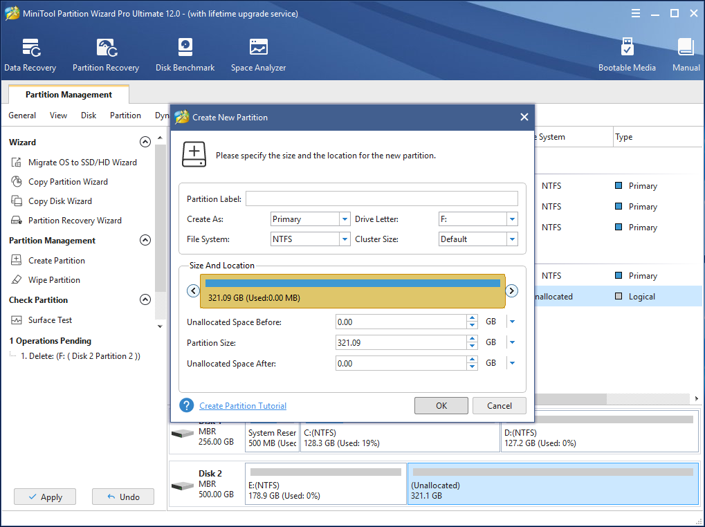create partition