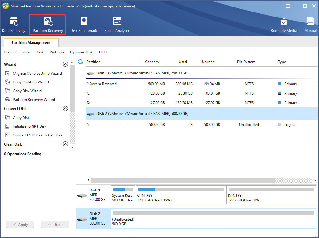 MiniTool Partition Wizard partition recovery
