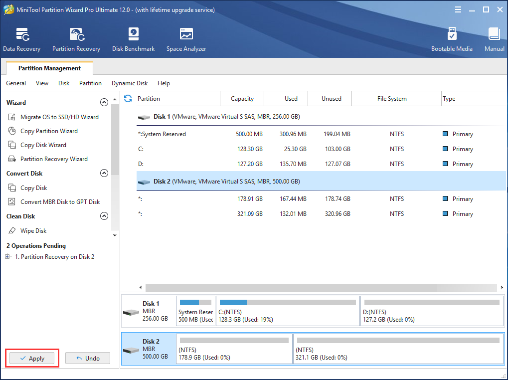 execute partition recovery