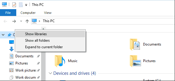 show libraries