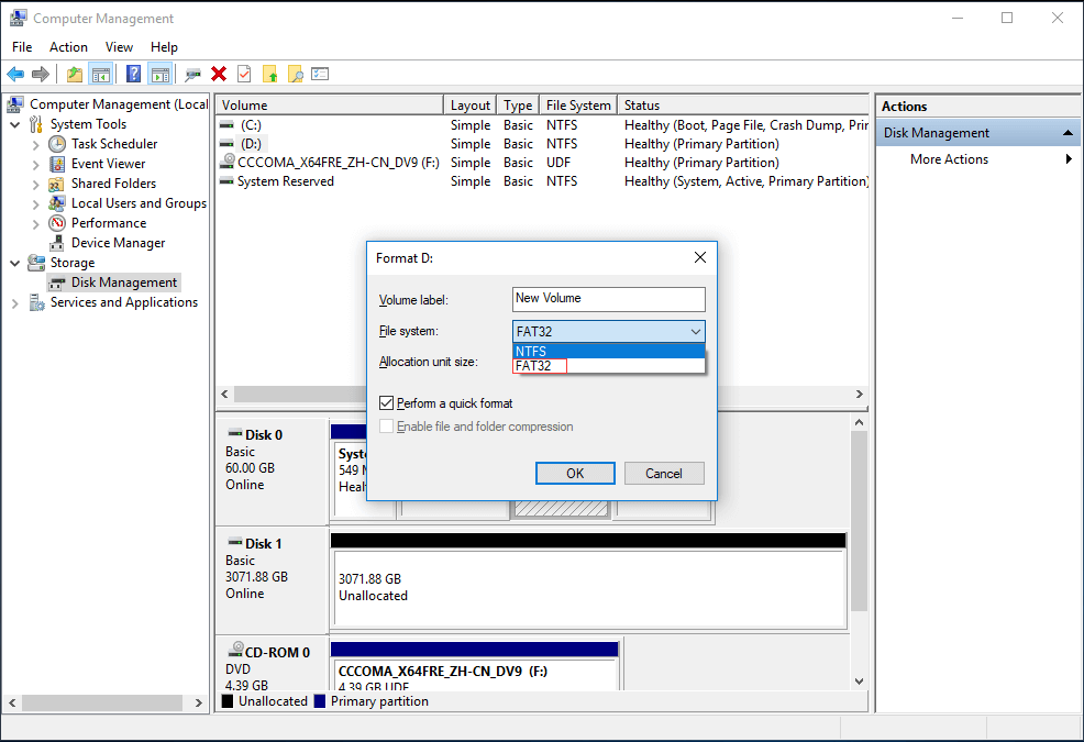 Two Ways to You NTFS FAT32