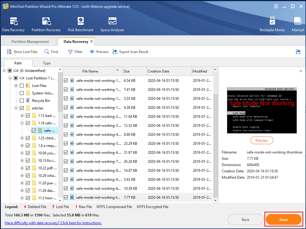 recover data from RAW drive