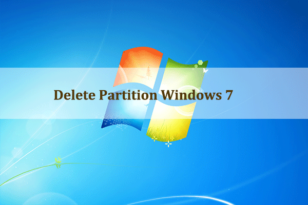 delete partition Windows 7