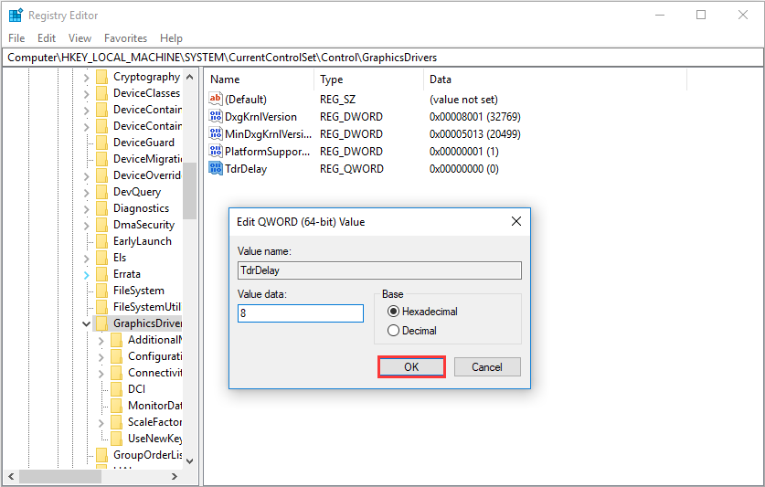 change value data and click OK