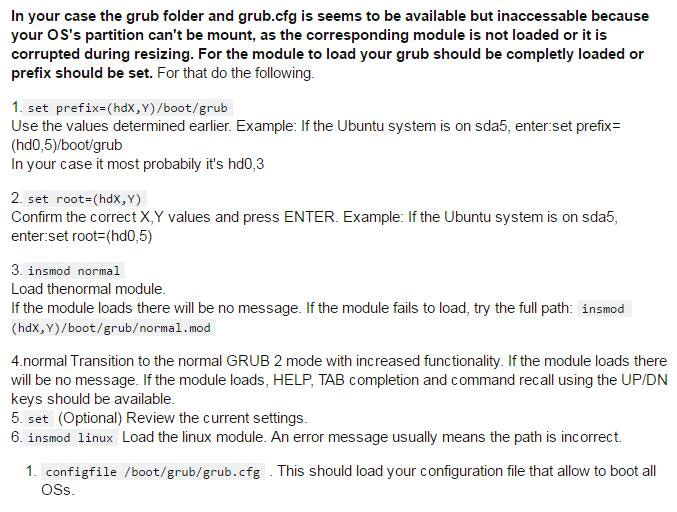 grub rescue Windows 10 repair