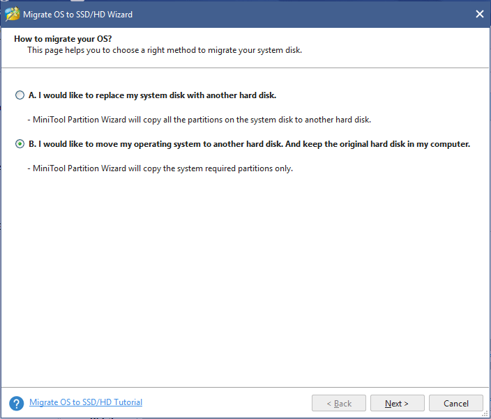 only copy system required partitions
