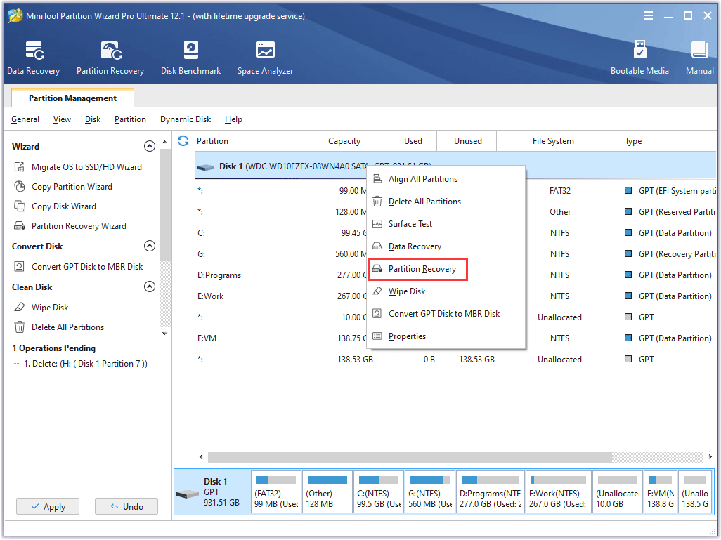 choose Partition Recovery