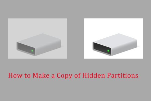 how to make a copy of hidden partitions