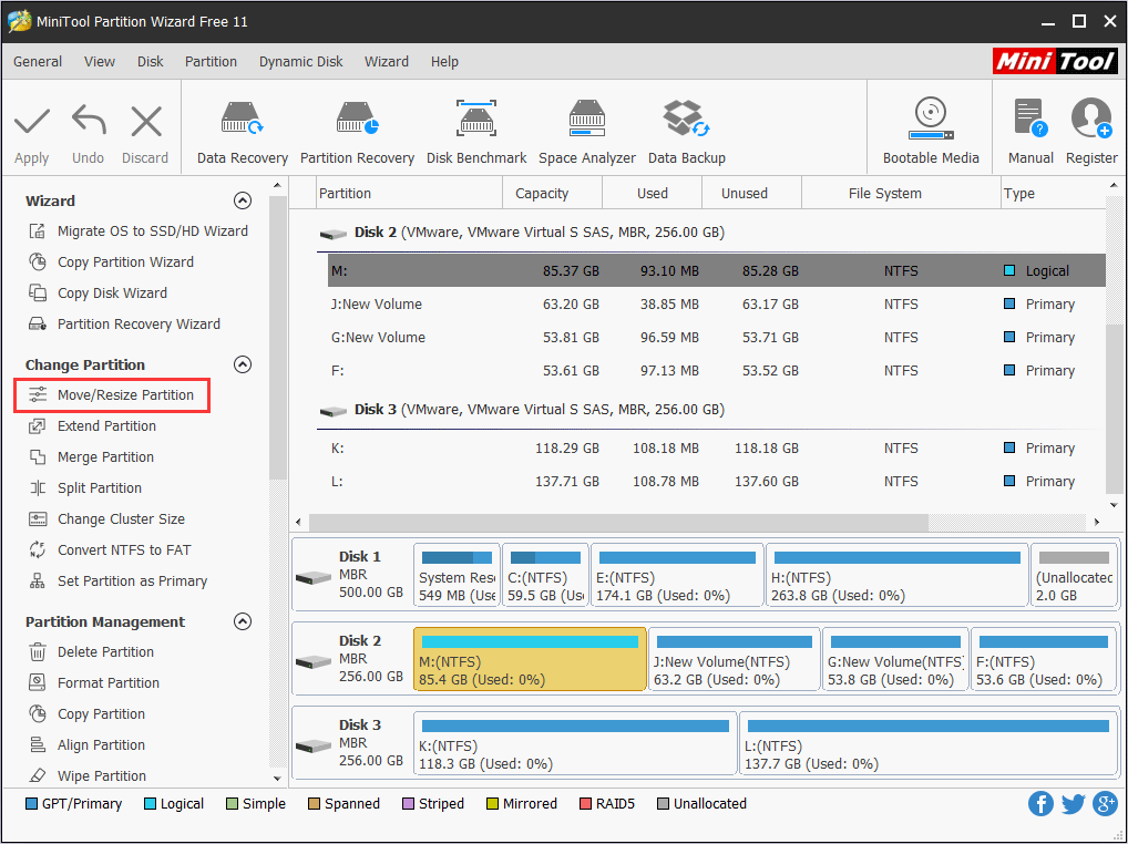 resize partition