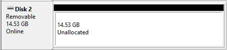 SD card no partition