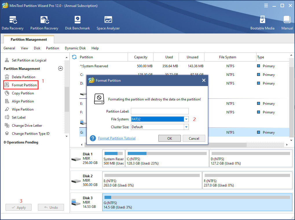 =use MiniTool Partition Wizard to format not recognized USB drive PS4