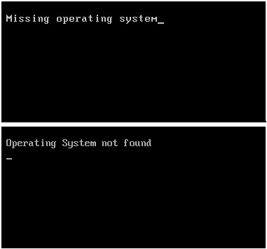 missing operating system