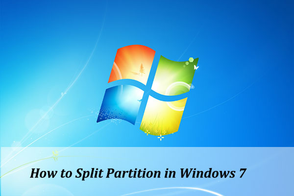 split partition Windows 7