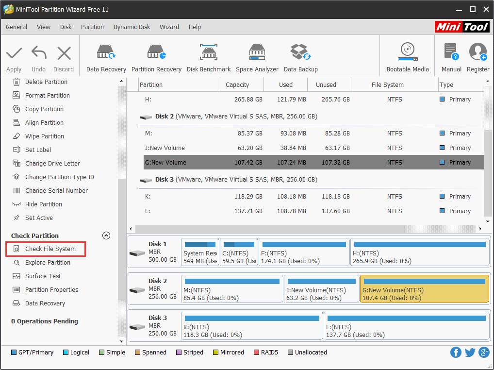 check file system