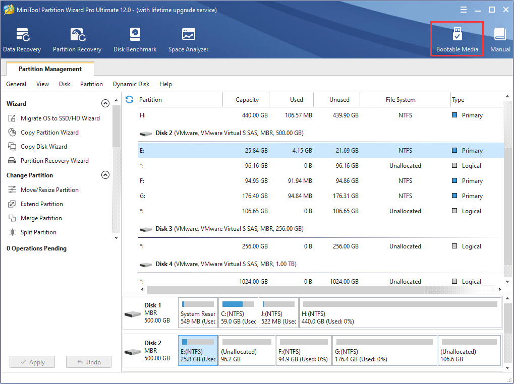 Bootable Media Builder in Partition Wizard