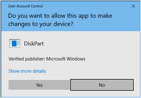 open diskpart