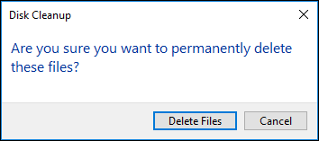 click delete files