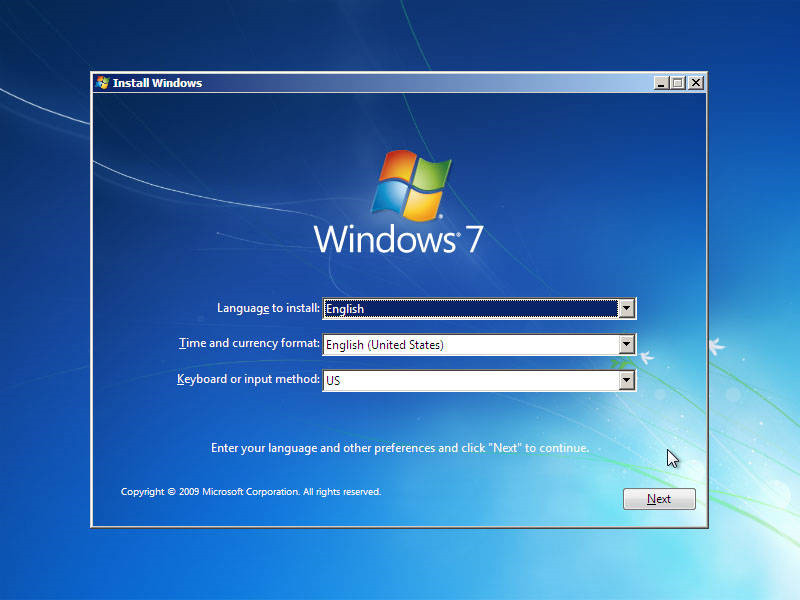 choose language and other preferences Windows 7