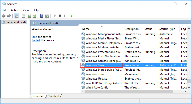 disable Windows Search permanently