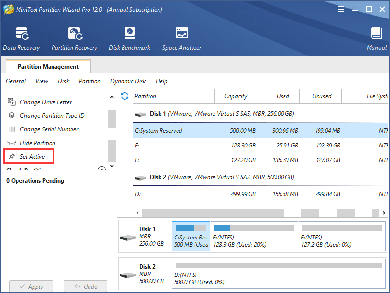 set boot partition active