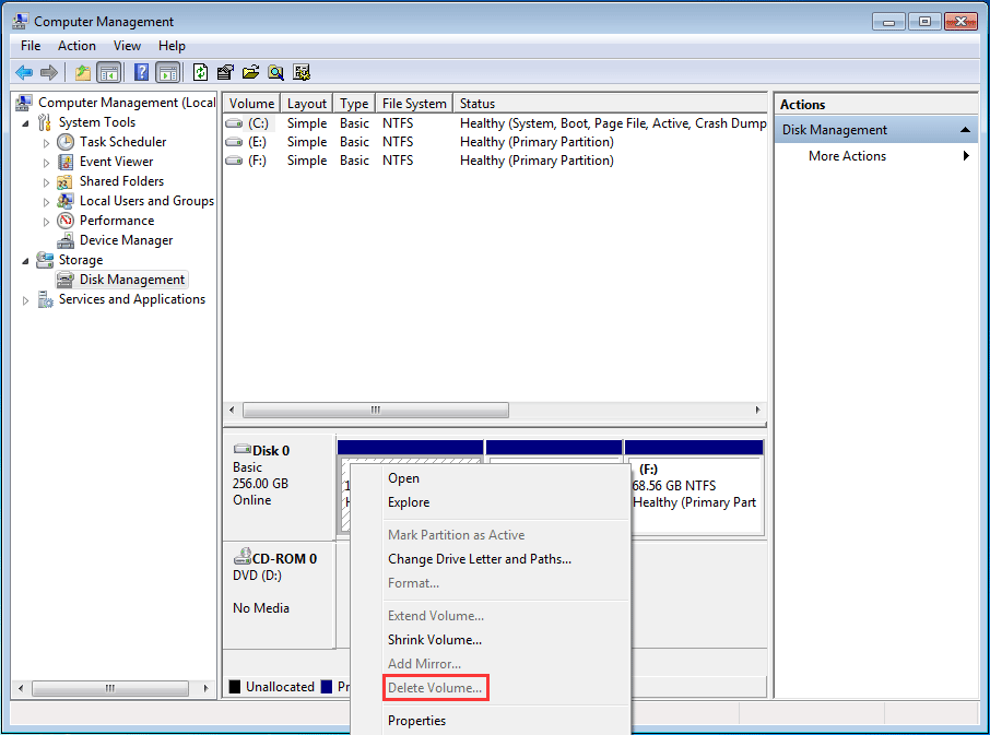Extend Volume greyed out in Disk Management