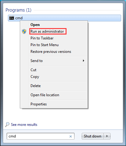 run command prompt as administrator