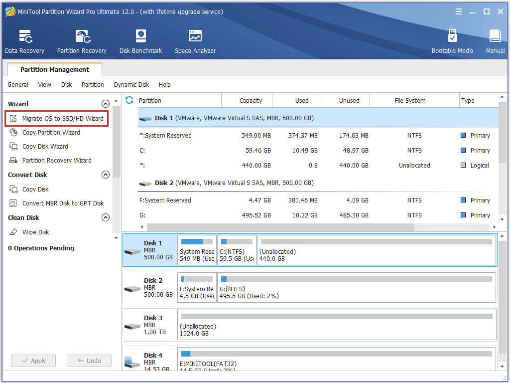 select Migrate OS to SSD/HD