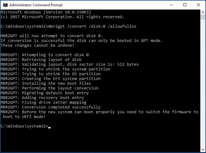 MBR2GPT tool