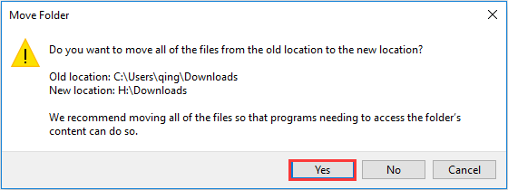 click Yes