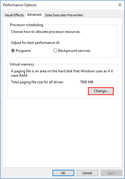 click change