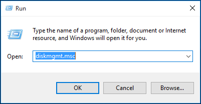run Disk Management